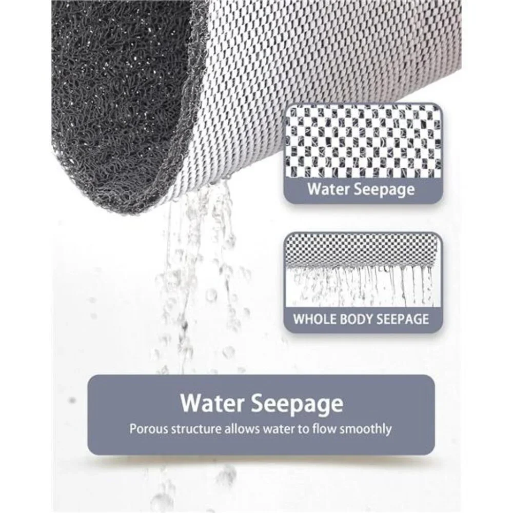 Non Slip Shower Mat 16x24 Bathroom Bathtub Anti Slip Loofah Foot Scrubber